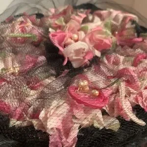 Randi Original | Accessories | Vintage Black Pink Flower  display picture 3